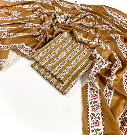 Bareeze Digital Printed Slub Khaddar 3PC