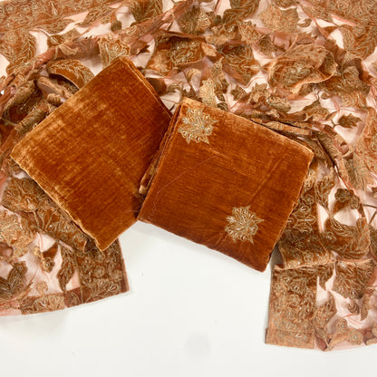 Bareeze Velvet Shawl With Aplic Work 3PC