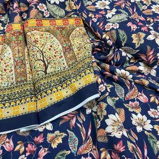 Baroque Printed Imported Silk Karandi-3PC