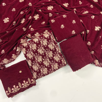Maria B Luxury Velvet Embroidered Suit – 3PC