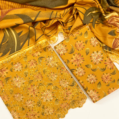 Bareeze Embroidered Dhanak 3PC
