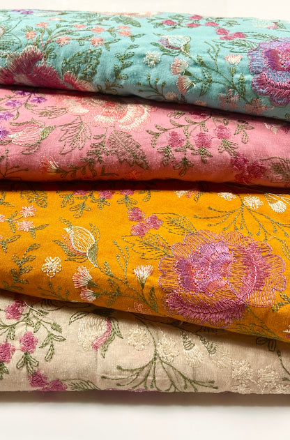 Pack of 4 – Bareeze Style Embroidered Karandi Fabric 2-PC