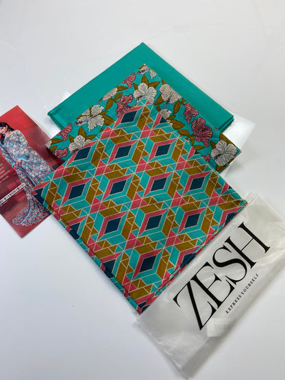 Zesh Airjet Printed Lawn 3-PC