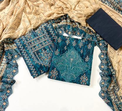 Almeerah Emb With Cutwork Dupatta Lawn 3PC