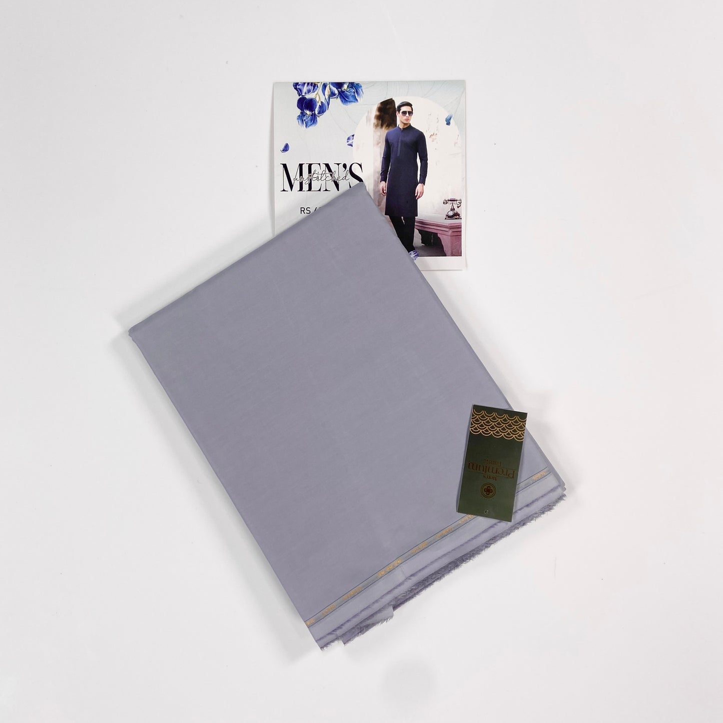 Taqwa Silver Storm Men’s Summer Cotton Unstitched Suit