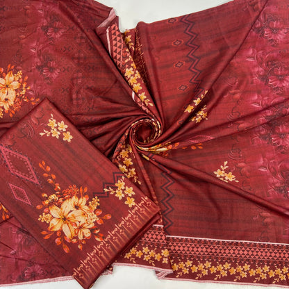 Digital Printed Wool Dhanak-Shirt