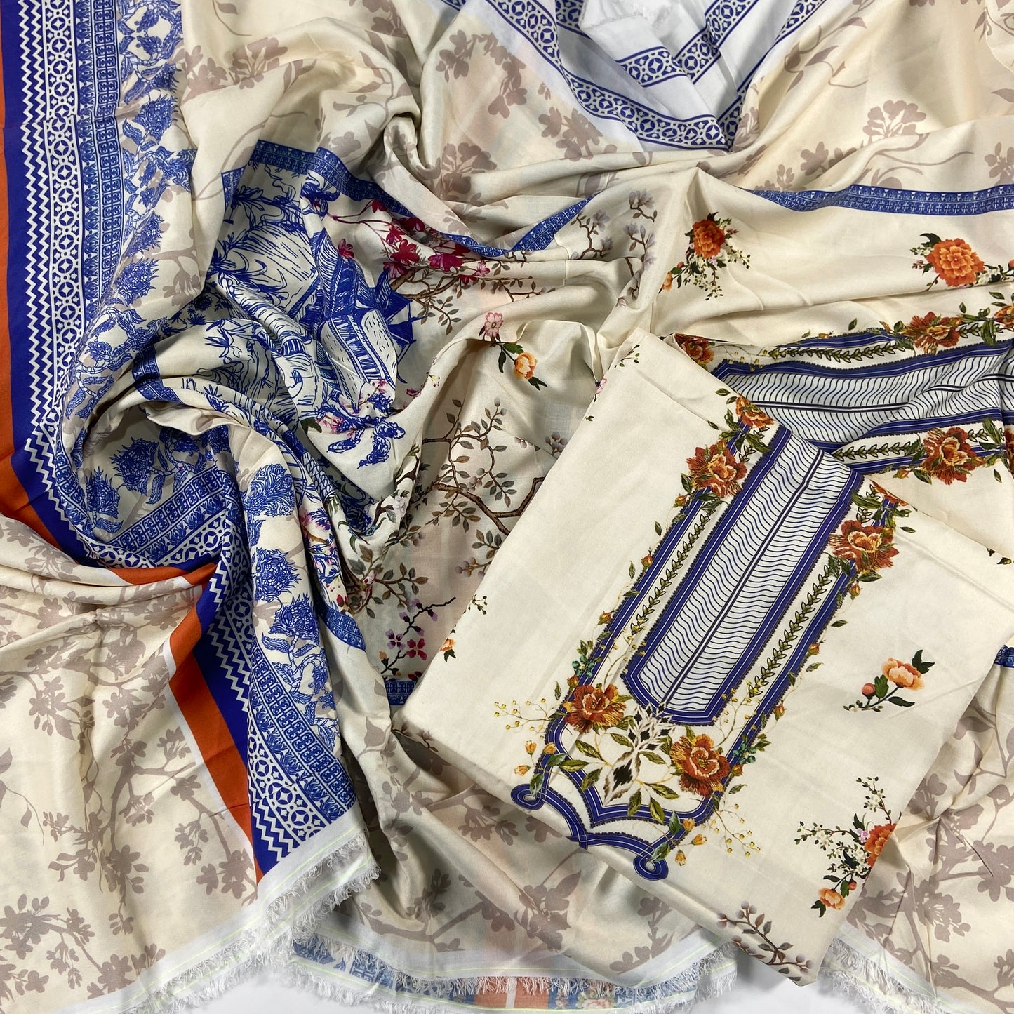 Gul-Ahmed Digital Printed Linen Shirt-1PC