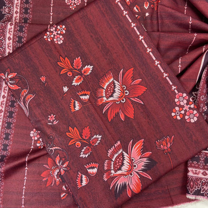 Digital Printed Wool Dhanak-Shirt