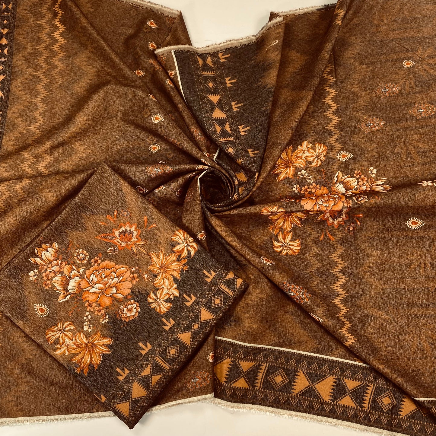 Digital Printed Wool Dhanak-Shirt