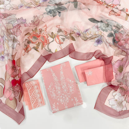 Mahnur Luxury Embroidered Lawn 3PC