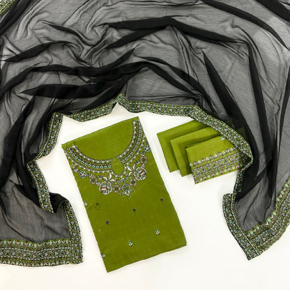 Laam Emb Lawn With Emb Chiffon Dupatta 3PC