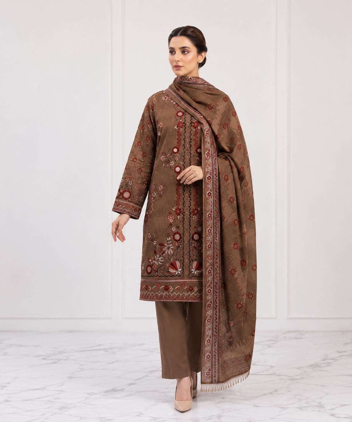 Anaya Digital Printed Linen 3PC