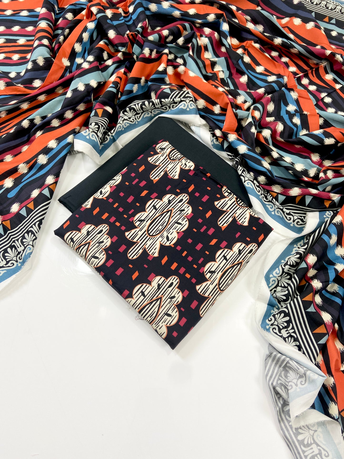 Sapphire Digital Printed Linen 3-PC