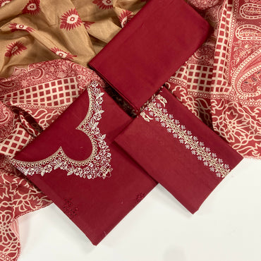 izel Luxury Embroidered Lawn 3PC