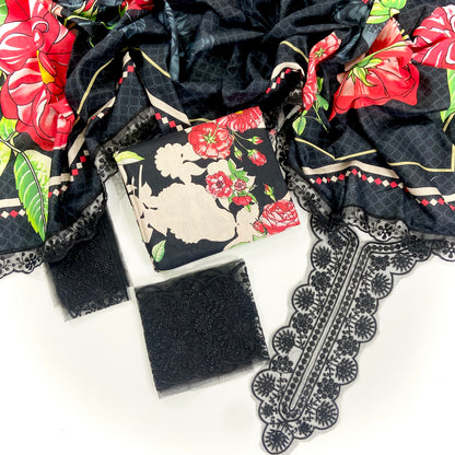 Baroque Emb Khaddar With Patches 3PC