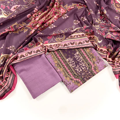 Asim Jofa Printed Khaddar-3PC