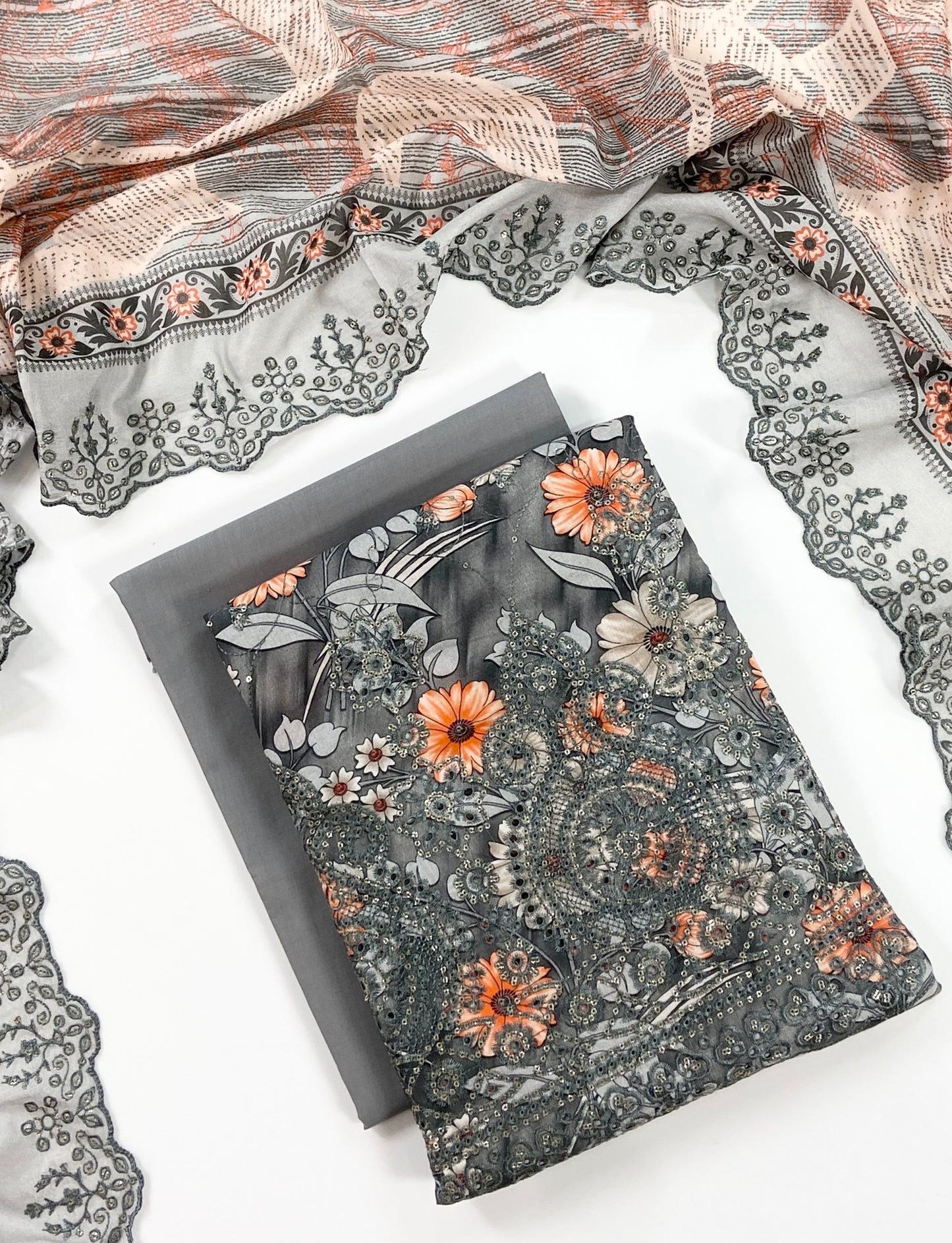 Almeerah By Anaya Noor Digital and Emb Lawn Booring Daman 3PC