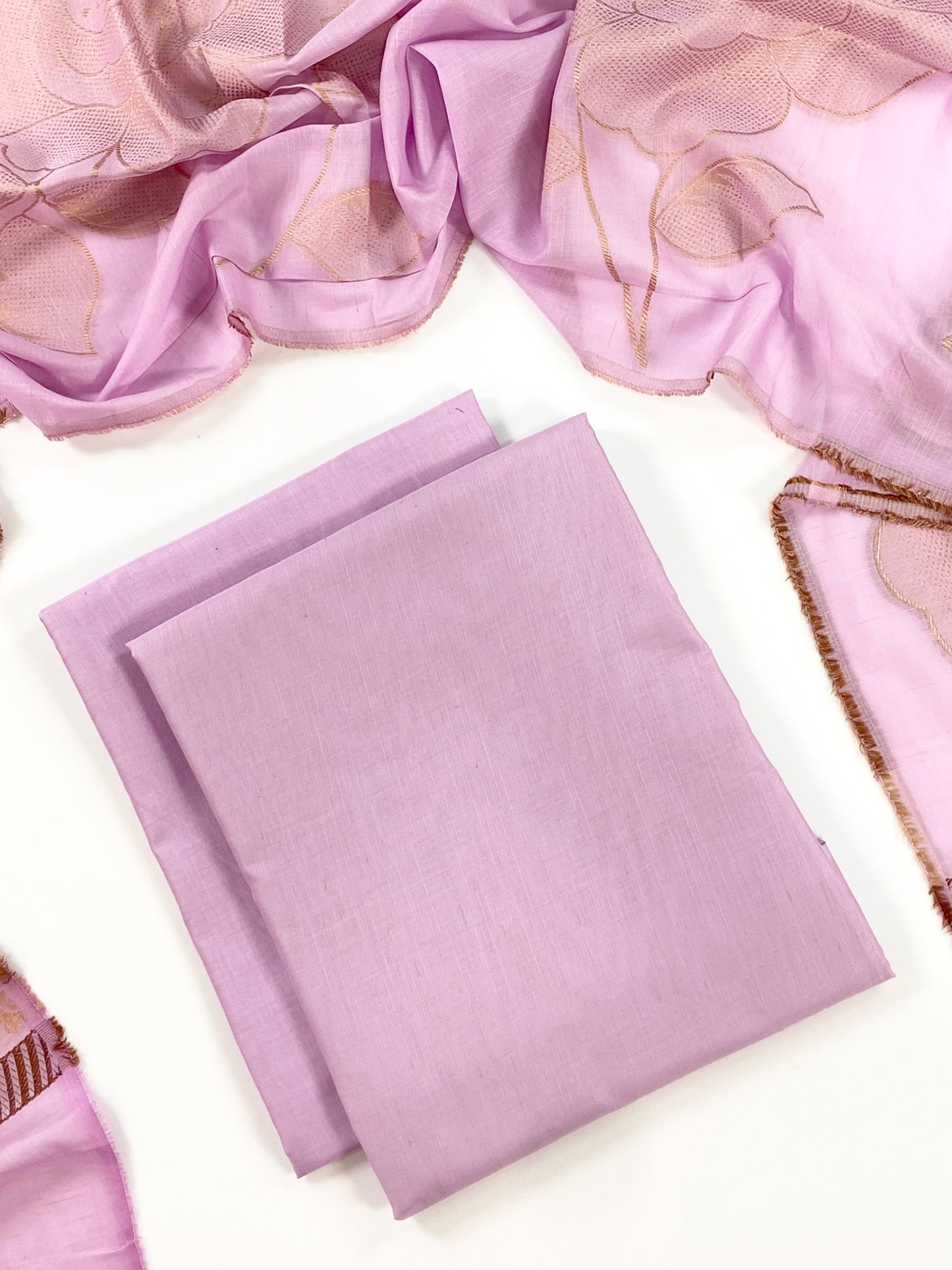 Self Jacquard Voil Shawl 3PC Unstitched