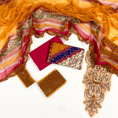 Maria B Embroiderd & Digital Printed Lawn 3PC