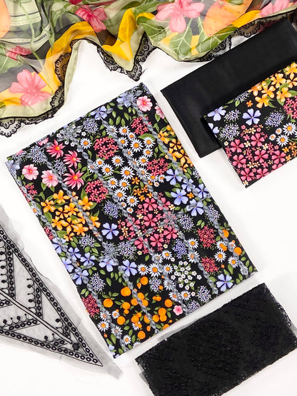 Maria B Printed Lawn With Emb Patches 3PC