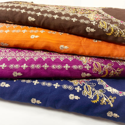 Pack of 4 – Bareeze Style Embroidered Karandi Fabric 2-PC