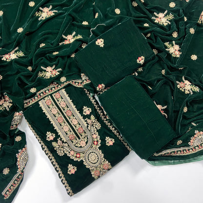 Maria B Luxury Velvet Embroidered Suit – 3PC