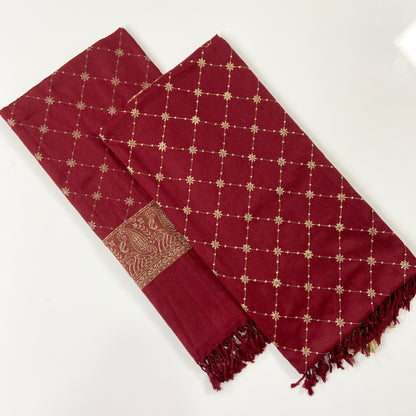 Embroidered Pashmina Jacquard Shawl