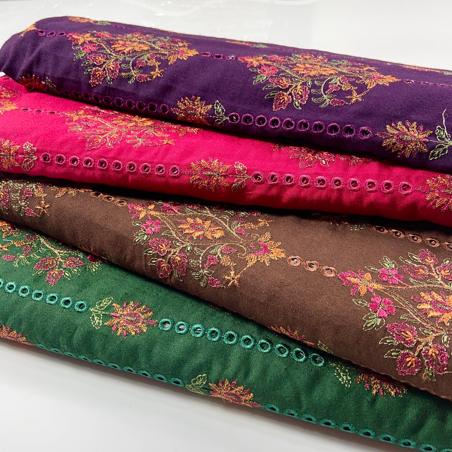 Pack of 4 – Bareeze Style Embroidered Karandi Fabric 2-PC