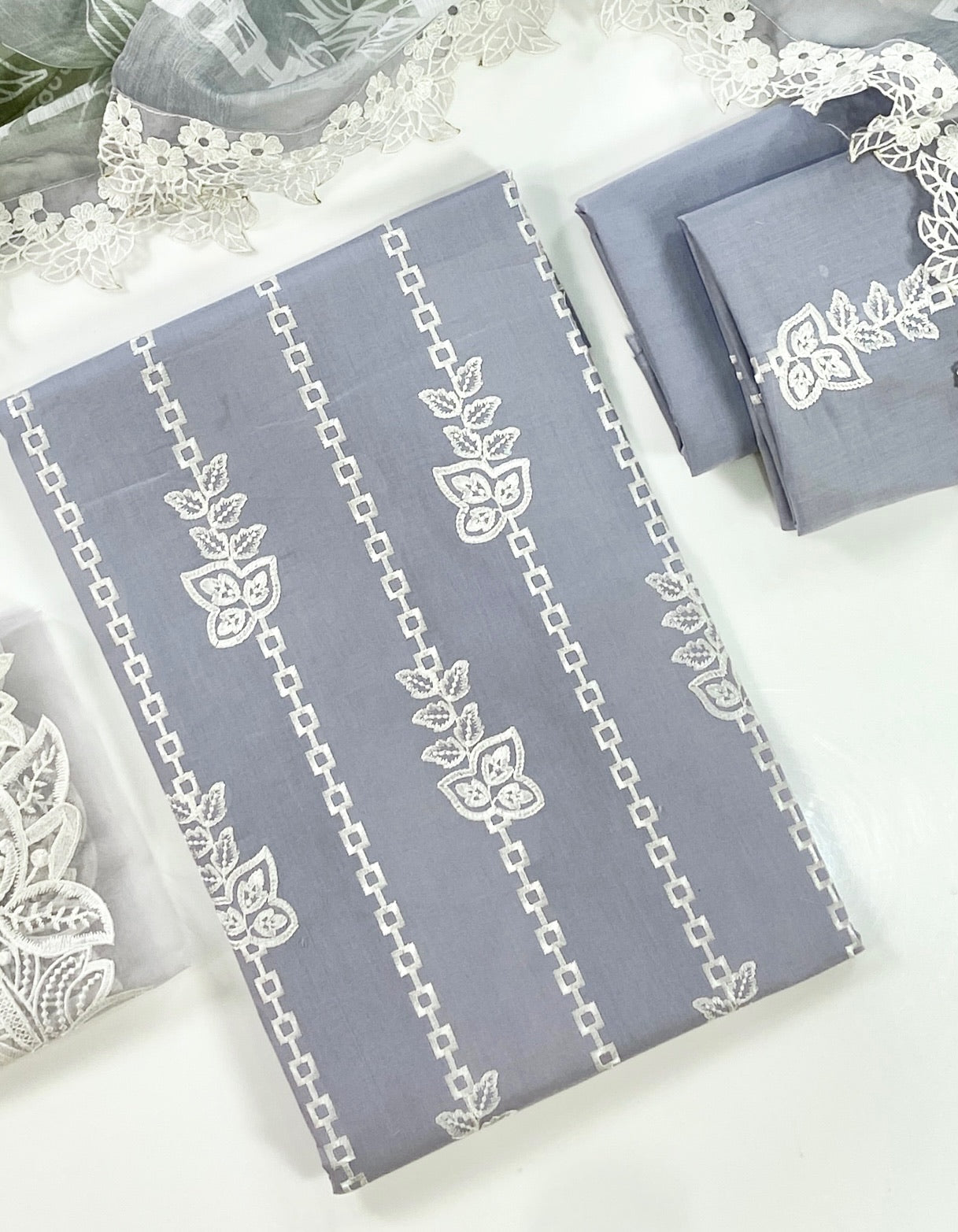 Rang Rasiya Plain Embroidered Lawn 3PC