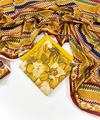 Sapphire Digital Printed Linen 3-PC