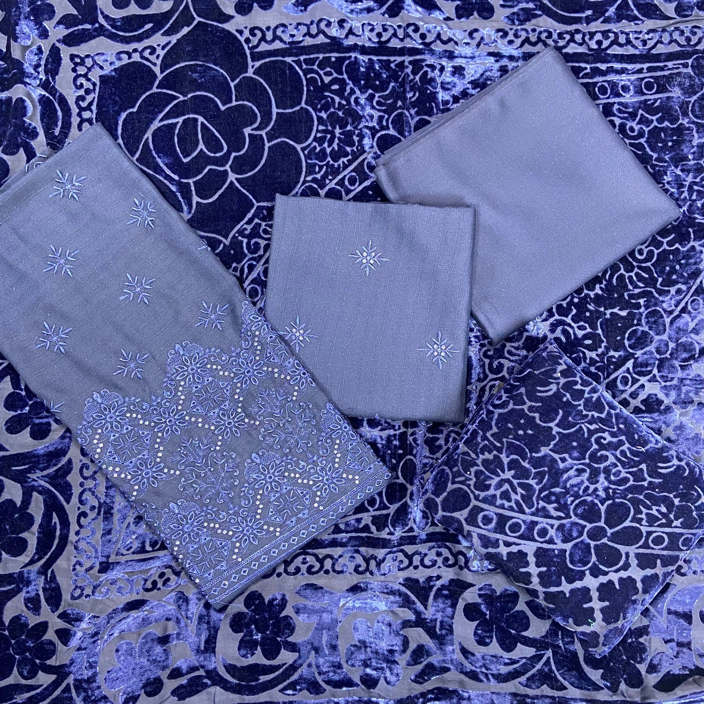 Gulmohar By Anaya Noor Embroidered Slub Wool 3-PC