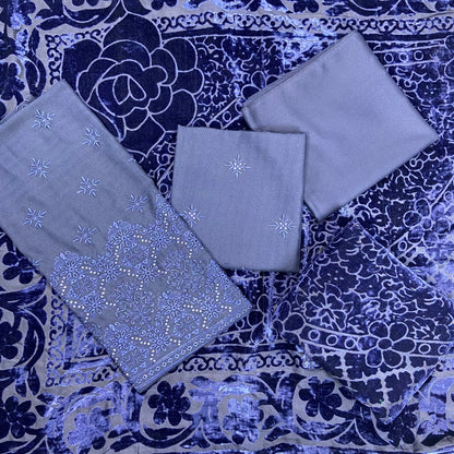 Gulmohar By Anaya Noor Embroidered Slub Wool 3-PC