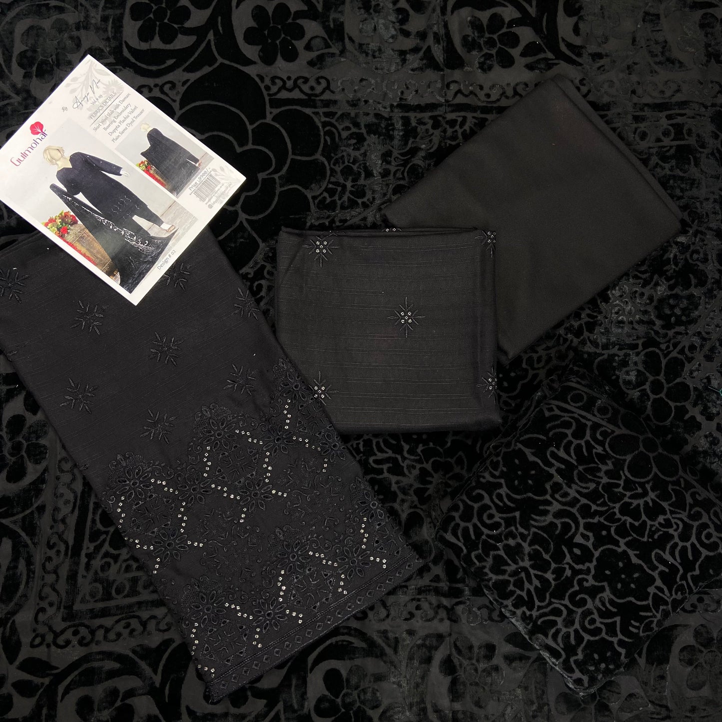 Gulmohar By Anaya Noor Embroidered Slub Wool 3-PC