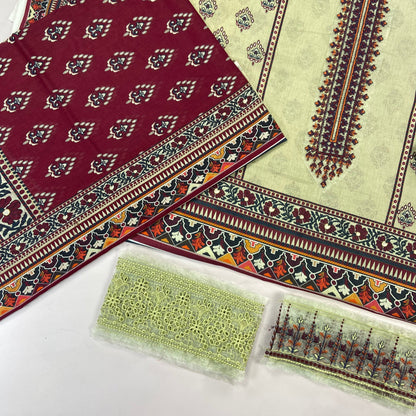 Gull-e-Noor By Anaya Noor Prints & Emb Patch Lawn 3-PC