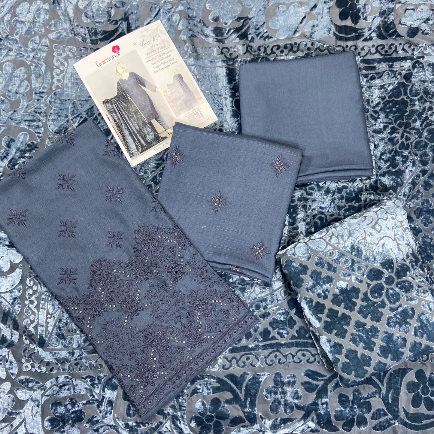 Gulmohar By Anaya Noor Embroidered Slub Wool 3-PC