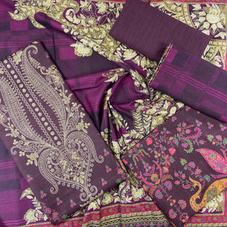 Mausummery Digital Printed Khaddar 3-PC