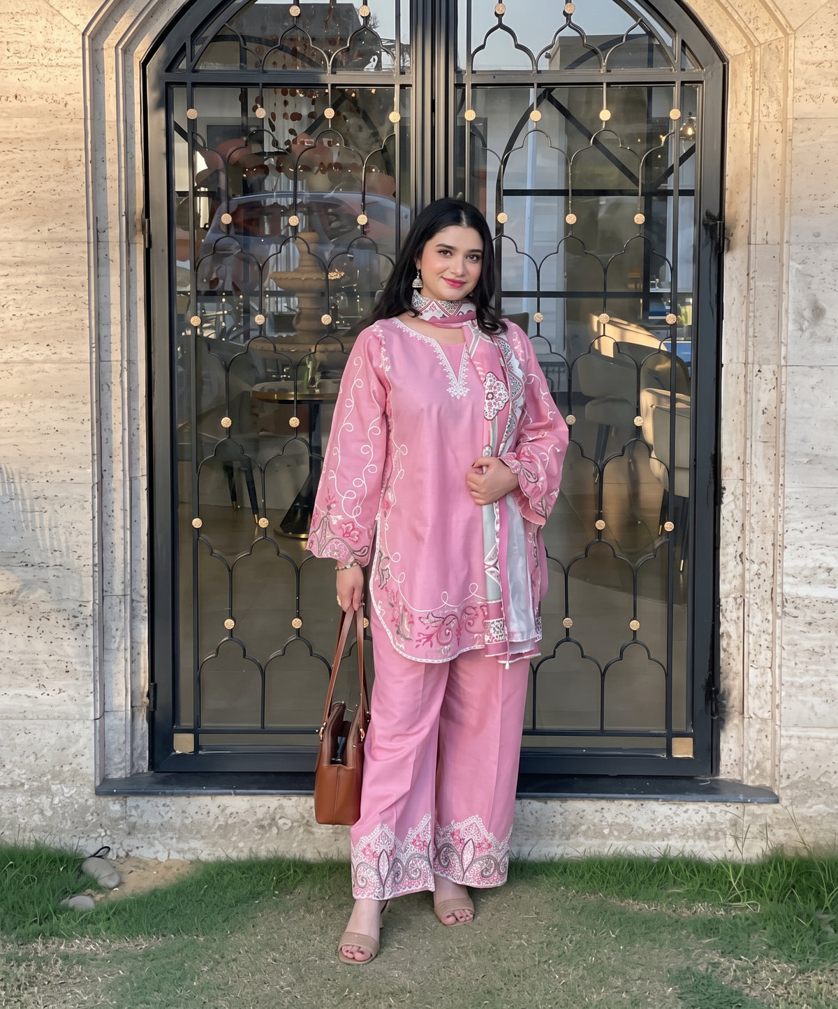 Aneelas Embroidered Dhanak 3PC