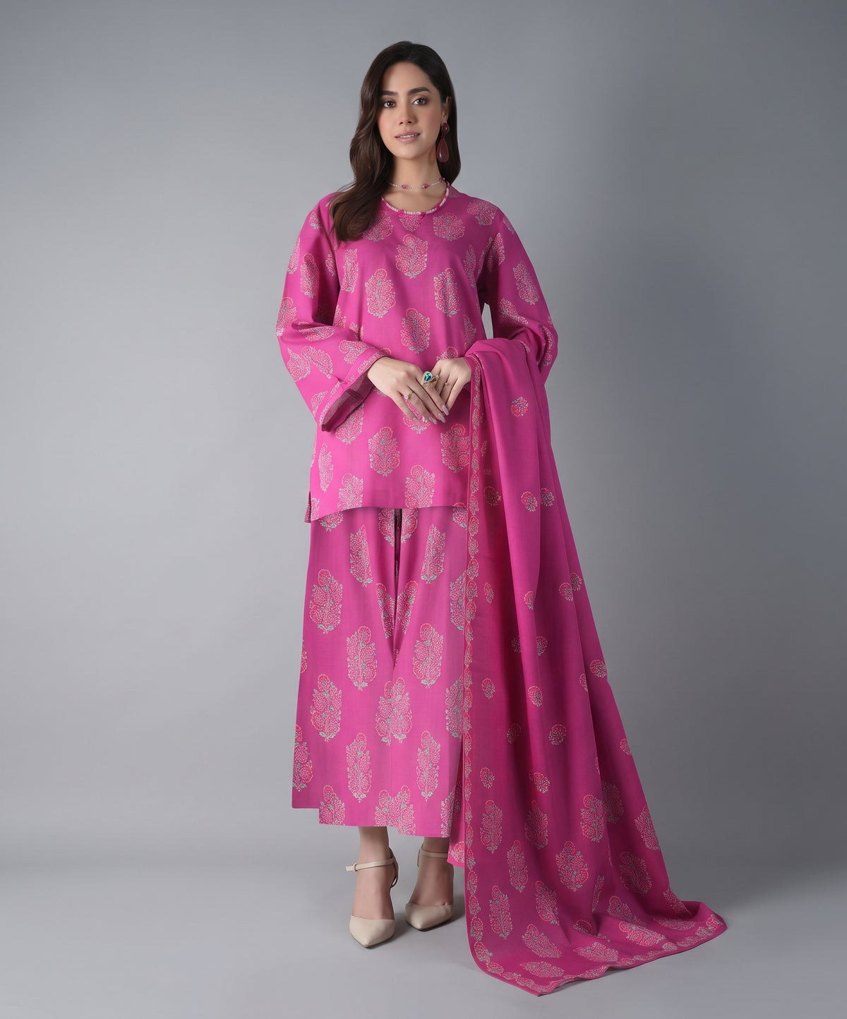 Bareeze Digital Printed Linen 3PC