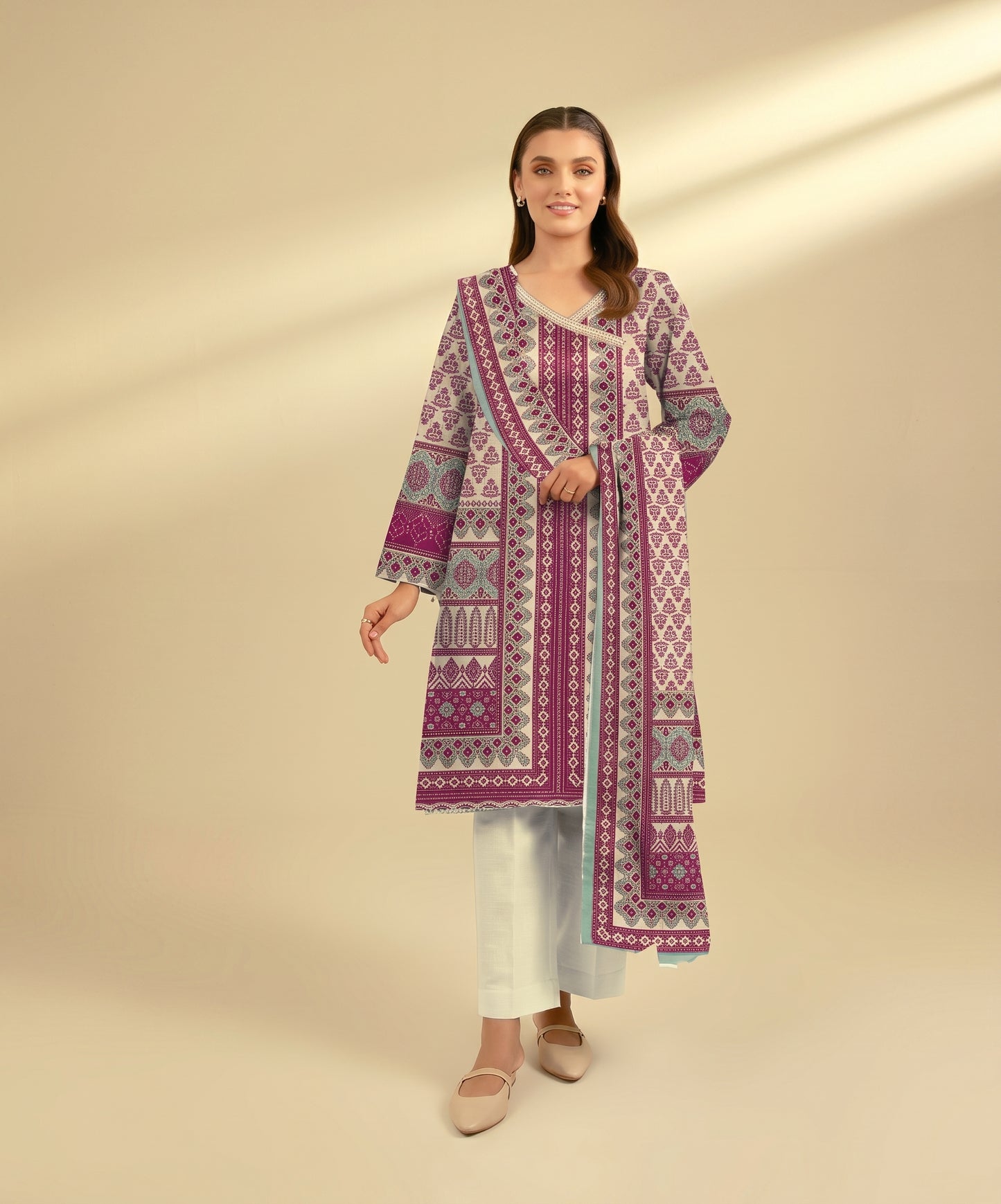 Nishat Digital Printed Linen 3PC