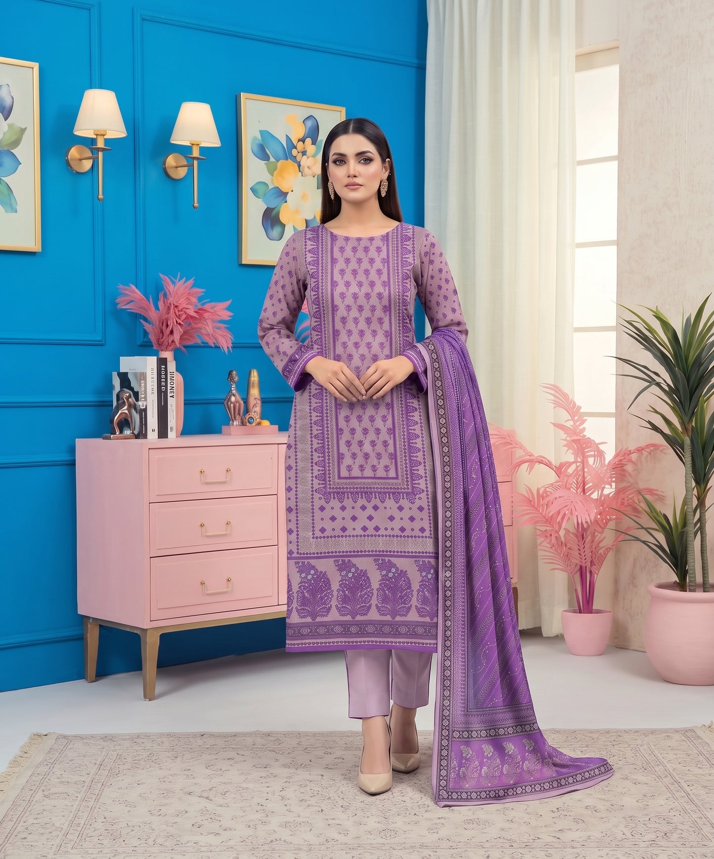 Jofa Digital Fancy Printed Lawn 3PC