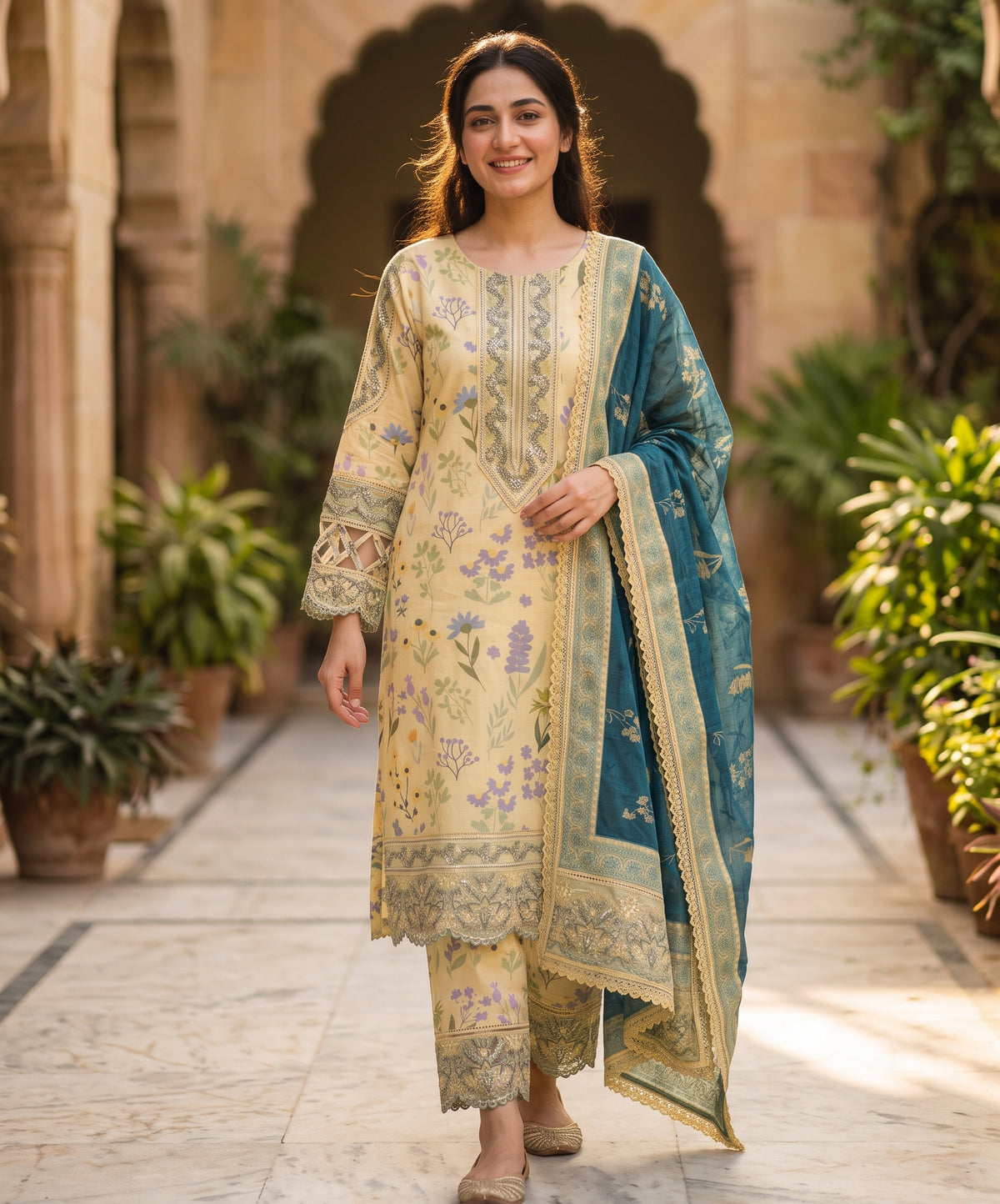 Mirari Luxury Embroidered Viscose Stitch 3PC