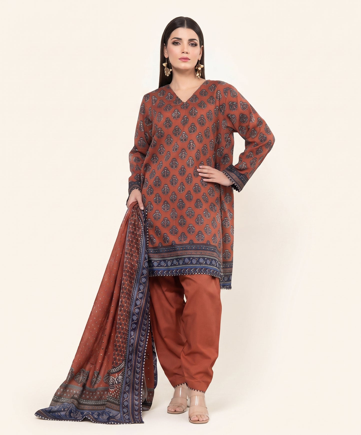 Khaadi Digital Printed Lawn 3PC