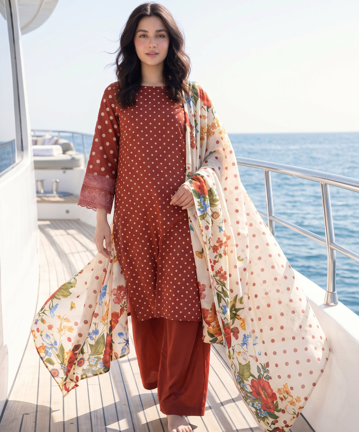 Zesh Platinum Digital Printed Viscose 3PC