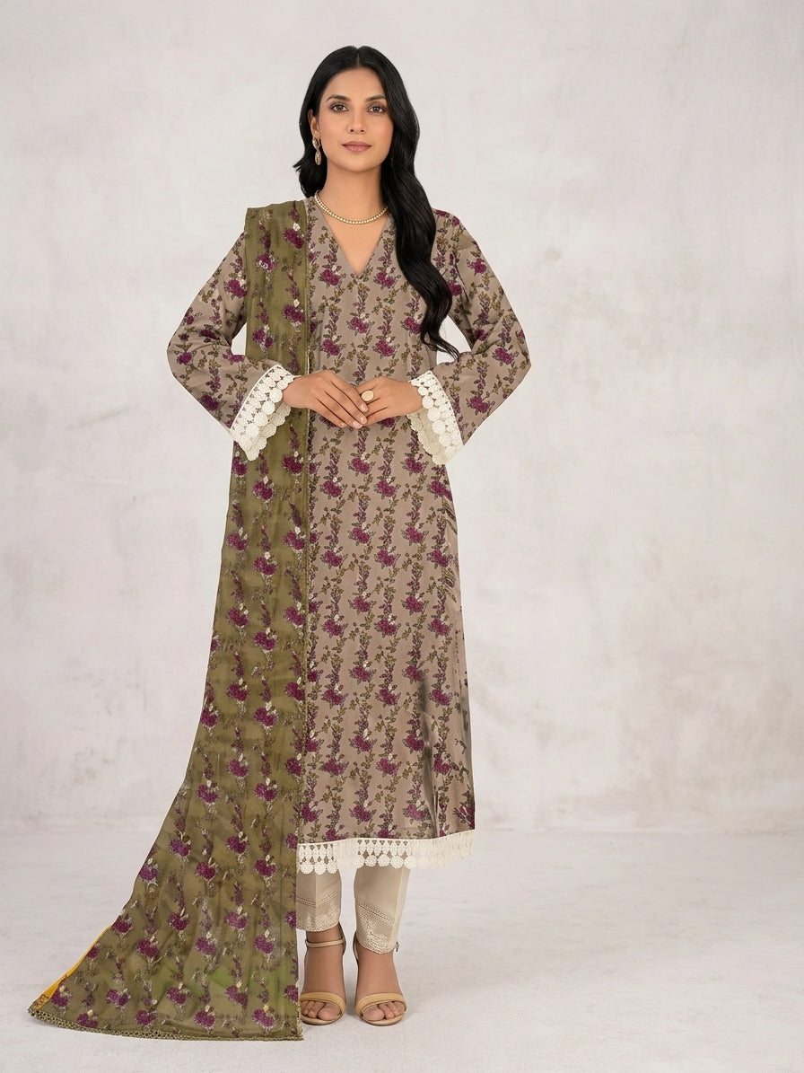 Bareeze Summer Digital Printed Lawn 3PC