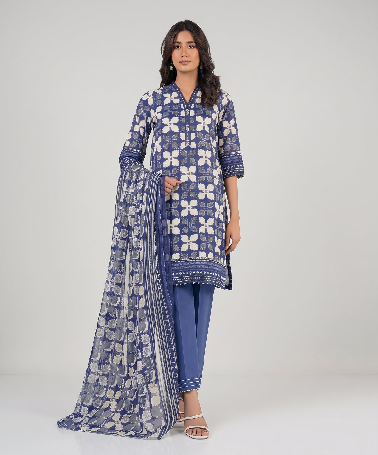 Alkaram Studio Digital Printed Lawn 3PC