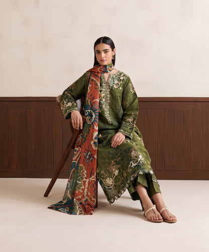 Baroque Emb Dhanak 3PC