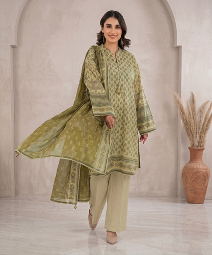 Gul Ahmed Digital Printed Fancy Linen 3PC