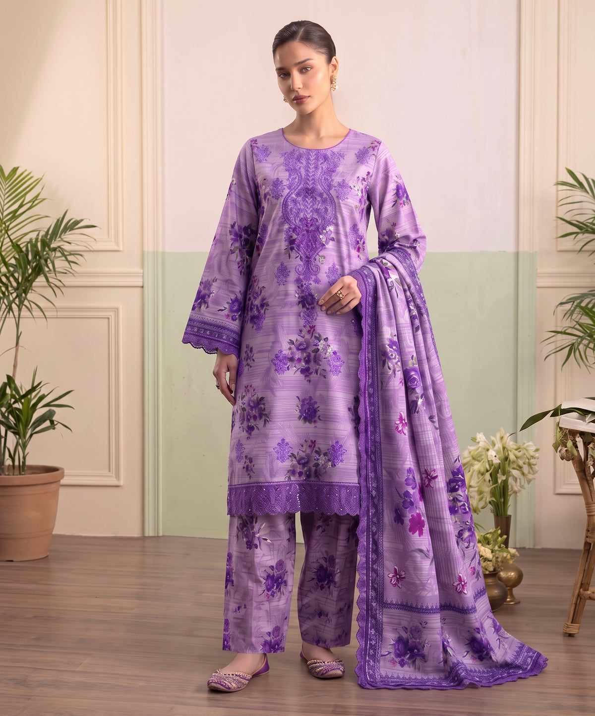 So Kamal Printed & Emb Khaddar 3PC