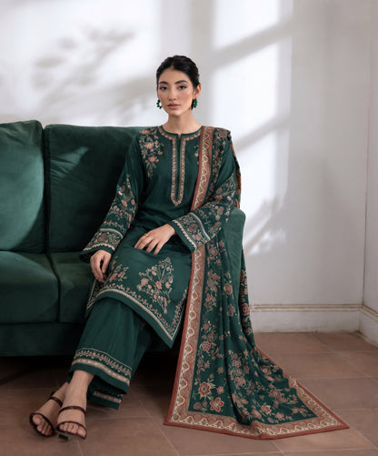 Aenna By Shanaya Digital Printed Corduroy Khaddar 3PC