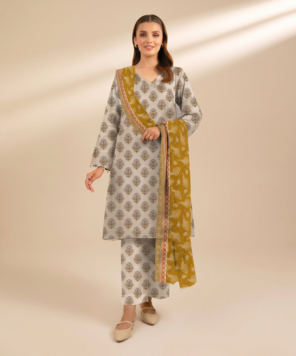 Sapphire Digital Printed Linen 3PC